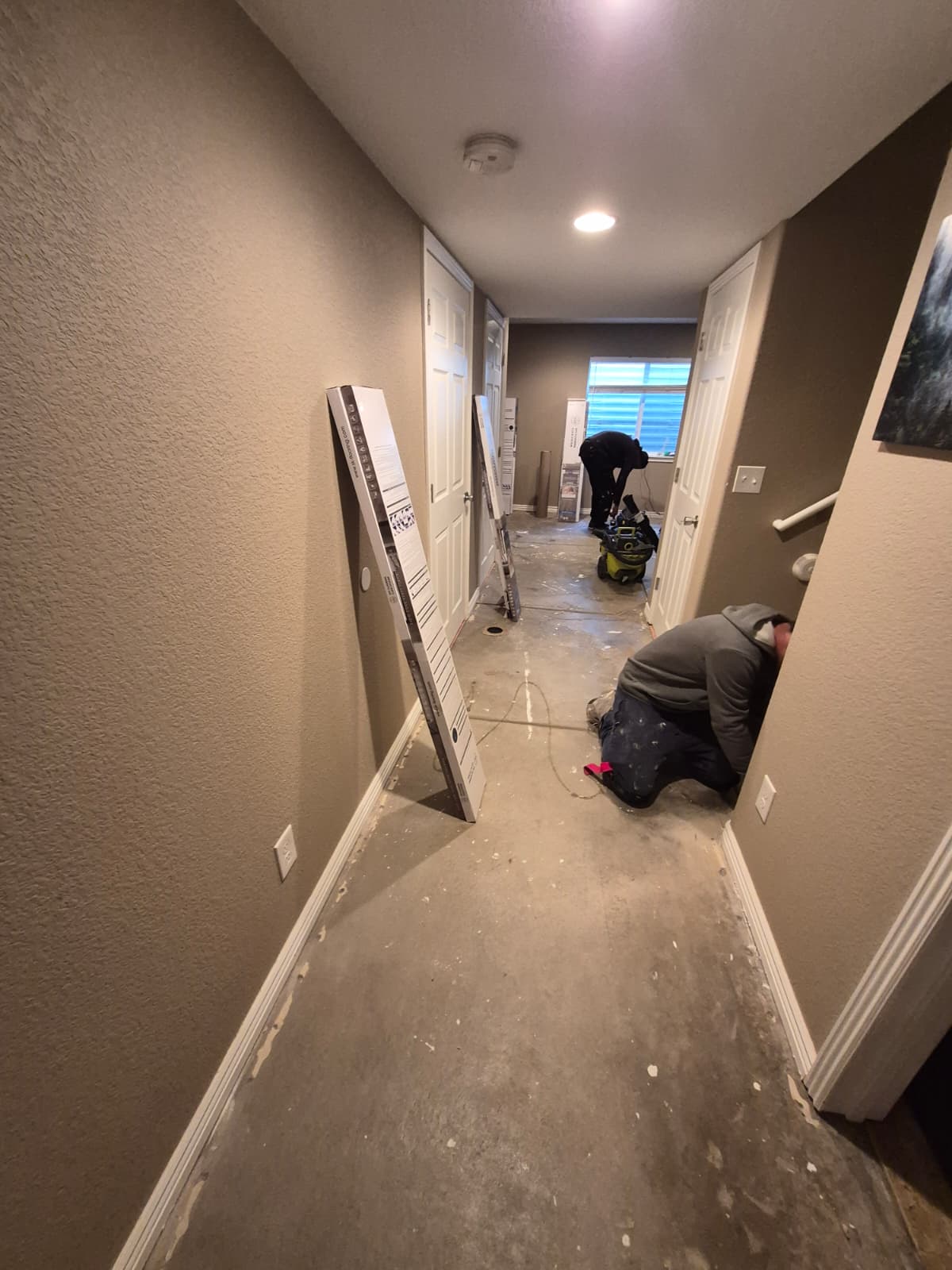 Before — bare subfloor